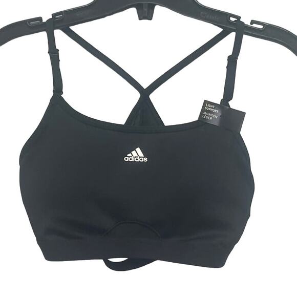 New Adidas XS A Cup Aeroreact Light Support Removeable Pads Training Sports Bra - Picture 1 of 6